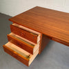 Danish Modern Teak Desk With Finished Bookshelf Back