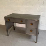 Machine-Age Brushed Steel Desk By Norman Bel Geddes