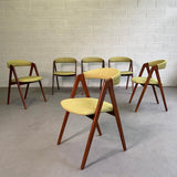 Danish Modern Teak Compass Dining Chairs By Kai Kristiansen