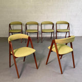 Danish Modern Teak Compass Dining Chairs By Kai Kristiansen