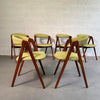 Danish Modern Teak Compass Dining Chairs By Kai Kristiansen