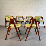 Danish Modern Teak Compass Dining Chairs By Kai Kristiansen