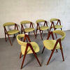 Danish Modern Teak Compass Dining Chairs By Kai Kristiansen