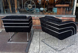 Milo Baughman Chrome Lounge Chairs