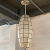 Oblong Capiz Shell Semi Flush Mount Pendant Light