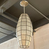 Oblong Capiz Shell Semi Flush Mount Pendant Light