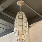 Oblong Capiz Shell Semi Flush Mount Pendant Light