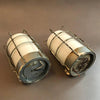 Caged Milk Glass Sconces
