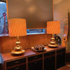 Hollywood Regency Gold Mercury Glass Table Lamps