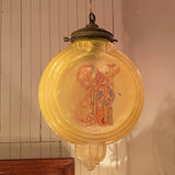 Art Deco Chinoiserie Pendant Light