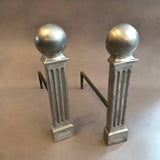 Aluminum Column Andirons