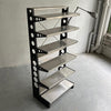 Open Industrial Steel Shelving Unit With Task Lamp