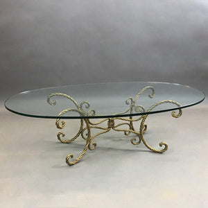 Braided Gilt Rope Coffee Table