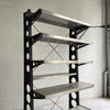 Open Industrial Steel Shelving Unit With Task Lamp