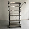 Open Industrial Steel Shelving Unit With Task Lamp