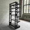 Open Industrial Steel Shelving Unit With Task Lamp