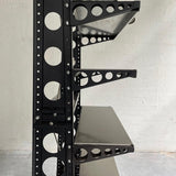 Open Industrial Steel Shelving Unit With Task Lamp