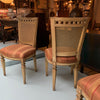 Caned Back Carved Mahogany Louis XVI Style Chairs