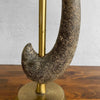 Pair Of Brass And Ceramic Arc Table Lamps By Kelby