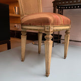 Caned Back Carved Mahogany Louis XVI Style Chairs
