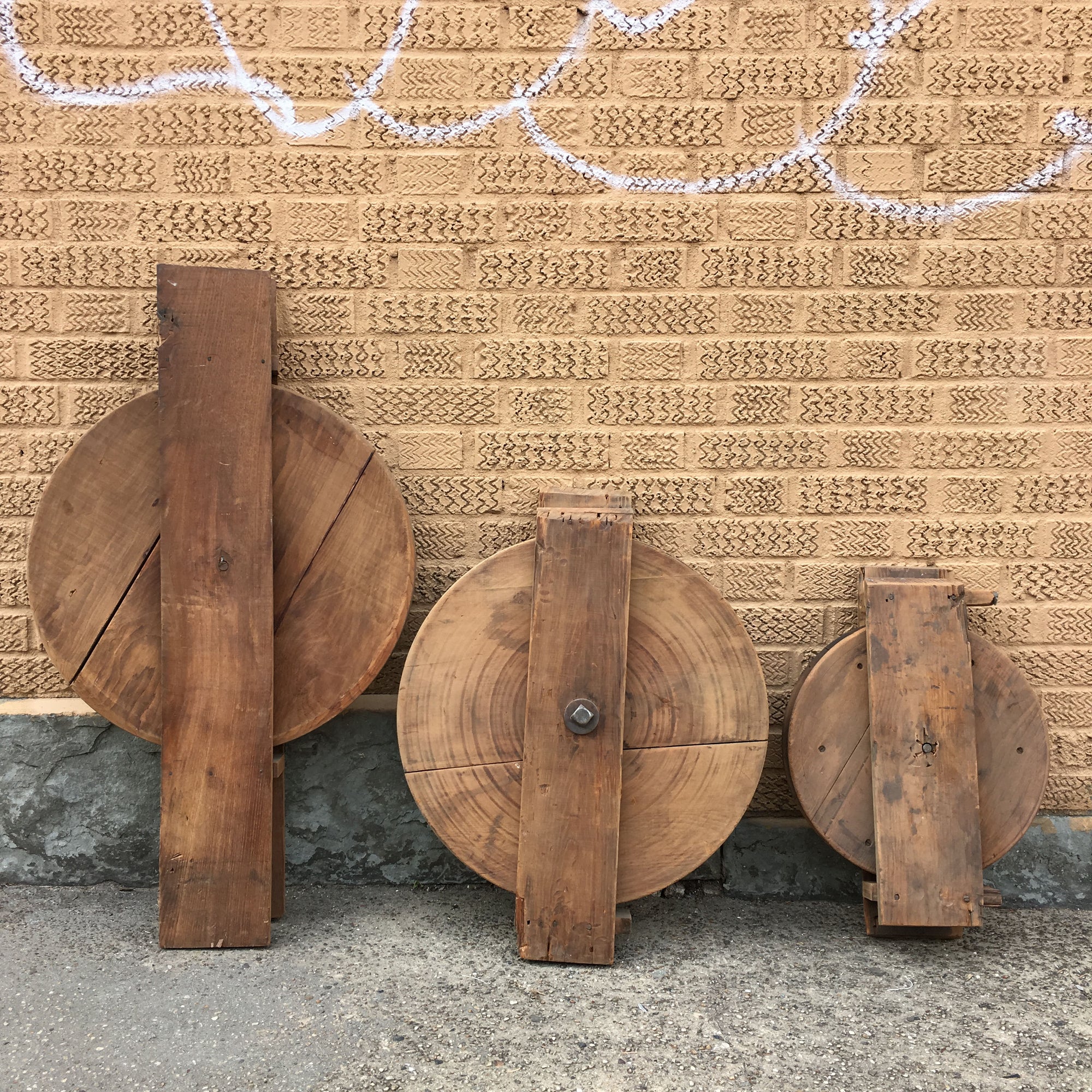 Antique Industrial Maple Dumb Waiter Pulleys cityFoundry