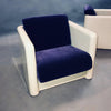 Velvet Fiberglass Armchairs