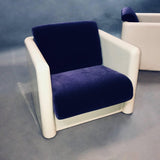 Velvet Fiberglass Armchairs