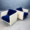 Velvet Fiberglass Armchairs