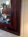 Antique Carved Mahogany Picture Frame Mirror