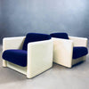 Velvet Fiberglass Armchairs