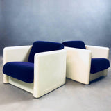 Velvet Fiberglass Armchairs