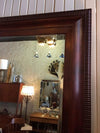 Antique Carved Mahogany Picture Frame Mirror