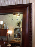 Antique Carved Mahogany Picture Frame Mirror