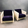 Velvet Fiberglass Armchairs