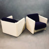 Velvet Fiberglass Armchairs