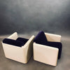 Velvet Fiberglass Armchairs
