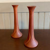 Mid-Century Modern Hand-Turned Teak Candlestick Holder
