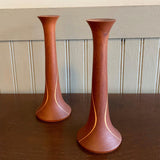 Mid-Century Modern Hand-Turned Teak Candlestick Holder