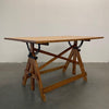 Industrial Oak Maple Drafting Table