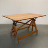 Industrial Oak Maple Drafting Table