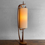 Tall Mid Century Modern Walnut Table Lamp By Modeline
