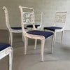 Hollywood Regency Cast Aluminum and Zinc Patio Garden Dining Chairs