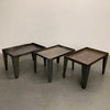 Industrial Brushed Steel Factory Side Tables