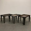 Industrial Brushed Steel Factory Side Tables
