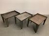 Industrial Brushed Steel Factory Side Tables