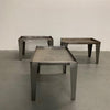 Industrial Brushed Steel Factory Side Tables