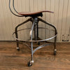 Adjustable Industrial Brushed Steel Toledo Factory Stool