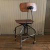 Adjustable Industrial Brushed Steel Toledo Factory Stool
