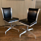 Pair Of Mid Century Modern Swivel Chairs