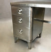 Brushed Steel Leather Top Desk